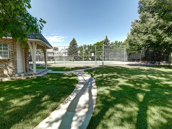 Tennis courts across street