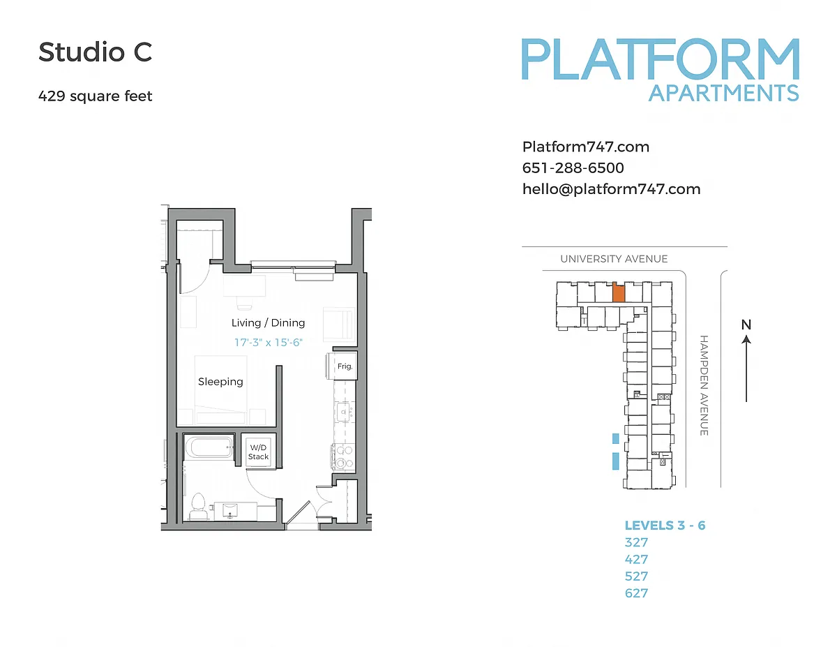 Floor plan Studio C