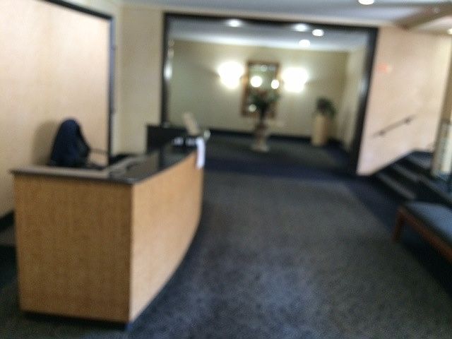 Building lobby with doorman