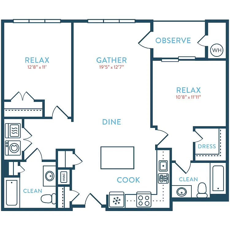 Floor plan 1128 Waypointe B12