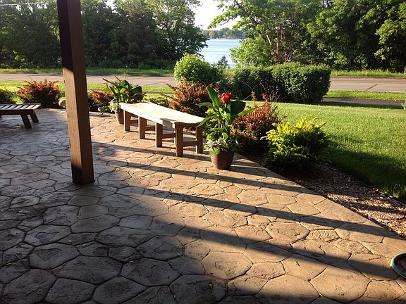 Lower patio on lake side