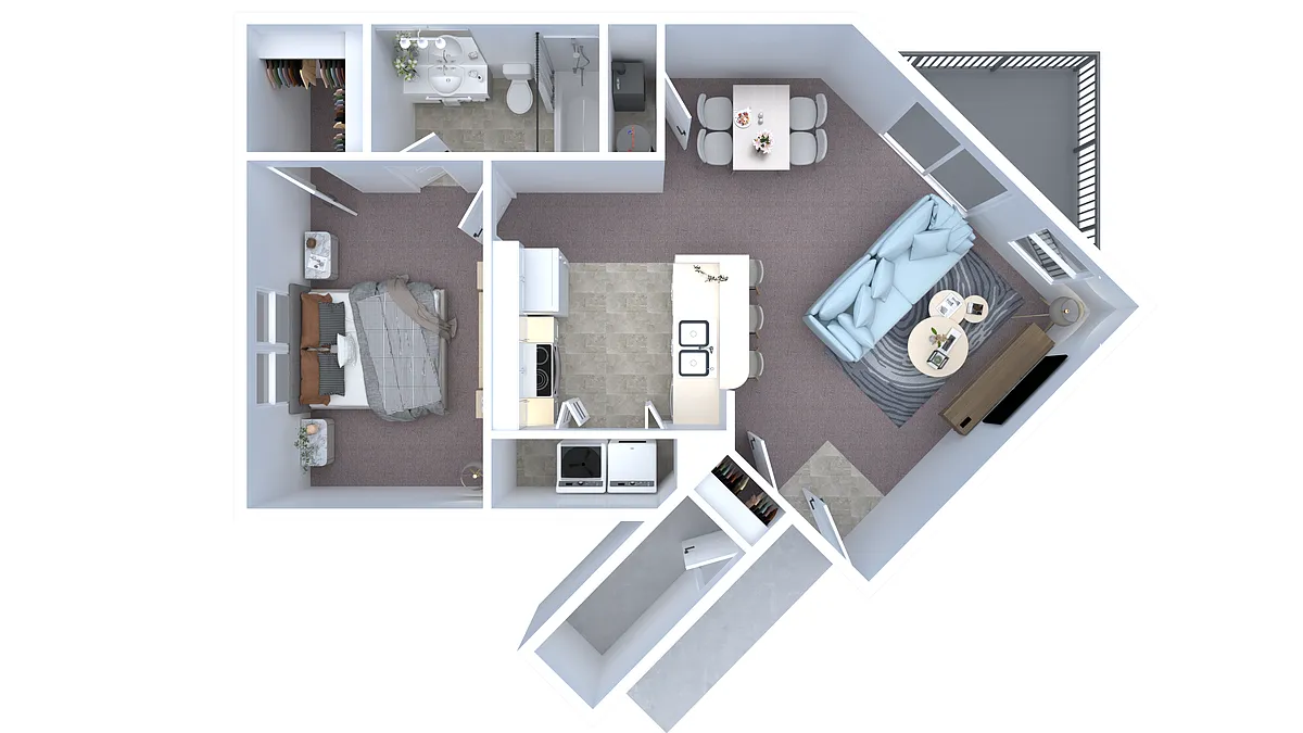 Floor plan 1x1A