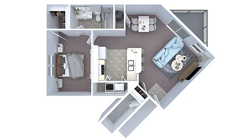 Floor plan 1x1A