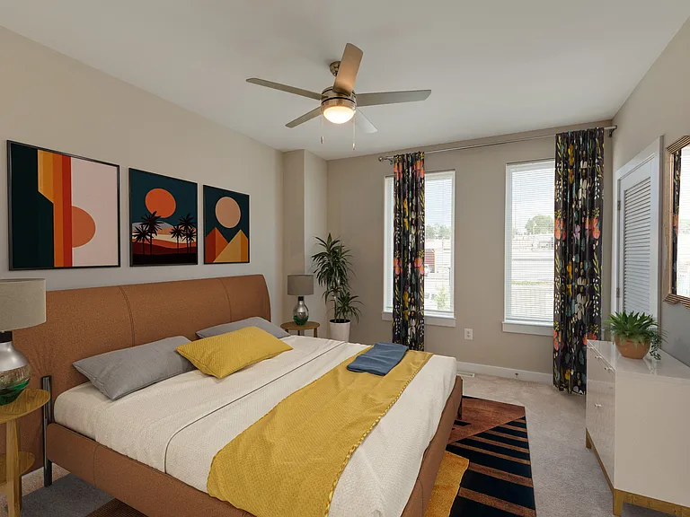 staged bedroom decor