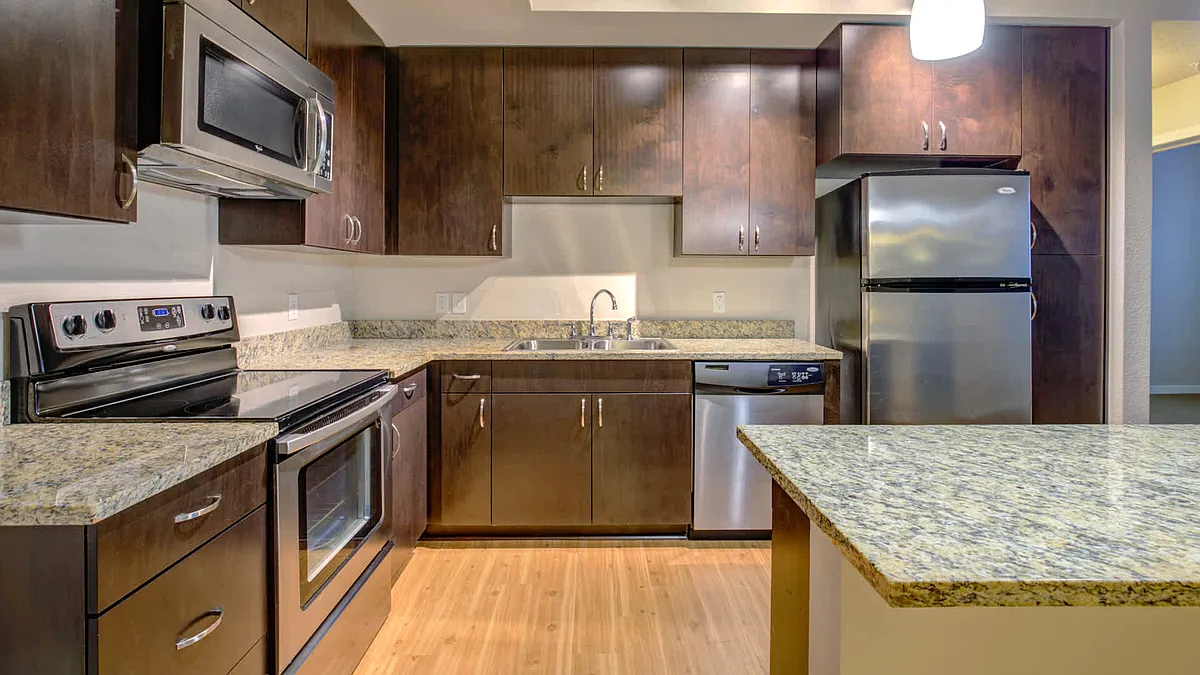 Kitchen with Stainless Steel Appliances - Arbour Square