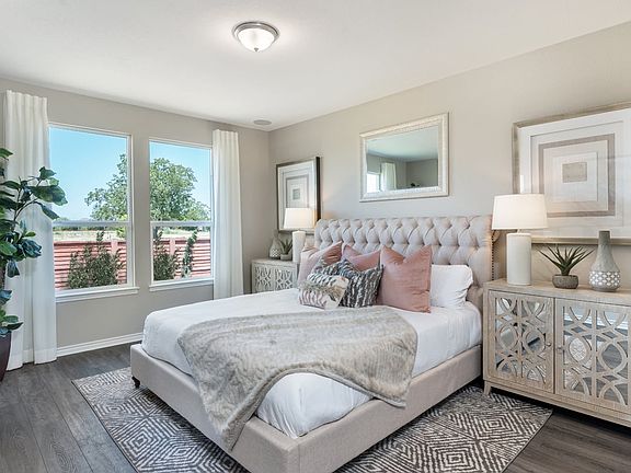 Plan 1549 Primary Bedroom as modeled at Deer Crest