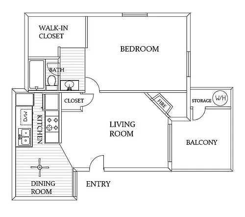 Floor plan One Bedroom