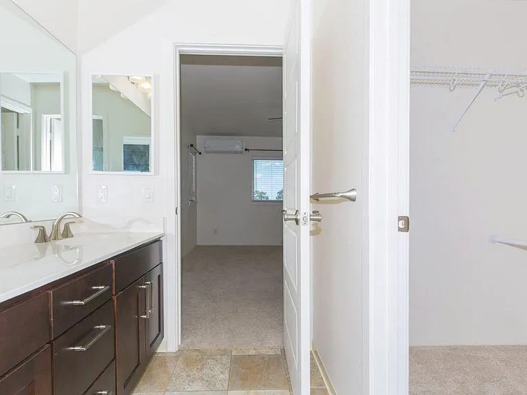 Master bath and walk in closet