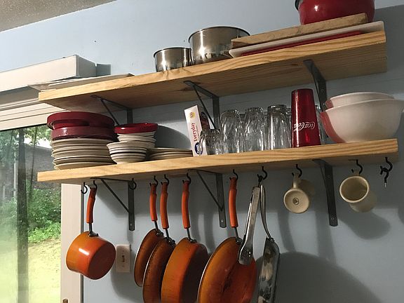 Added kitchen shelves