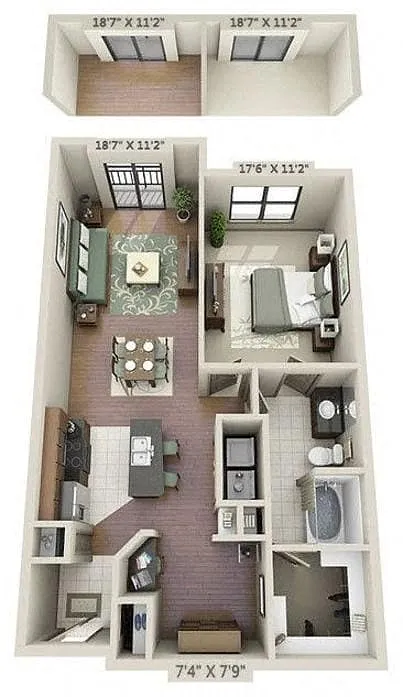 Floor plan A5 (M) W/ Study