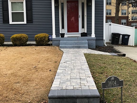 New paver sidewalk