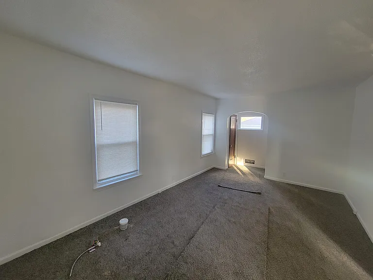 Living room with coat closet