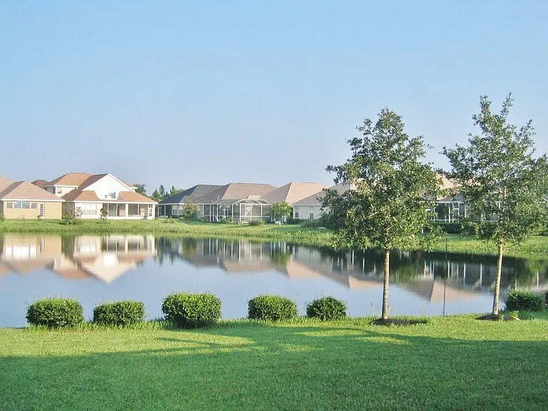Backyard with Pond View