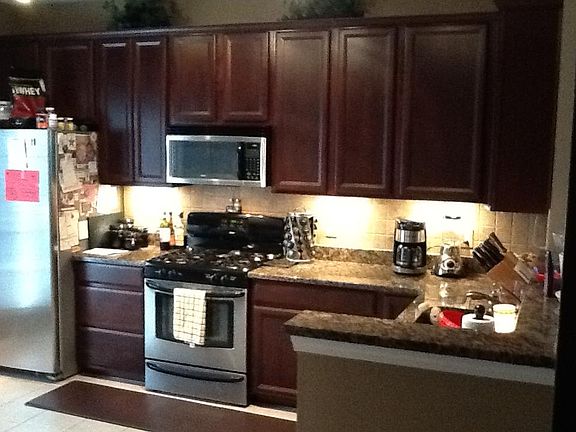 Upgraded kitchen with custom cabinetry