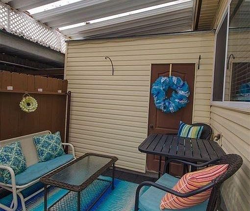 Private covered patio