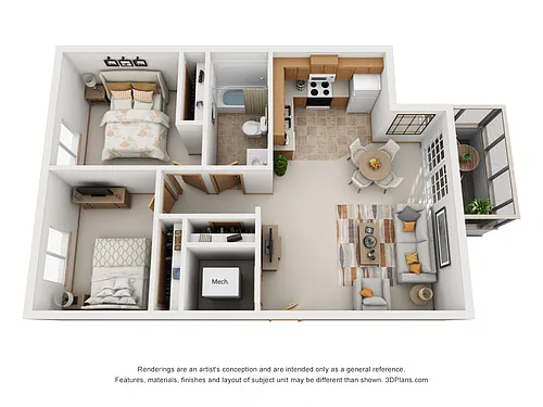 Floor plan Two Bedroom A