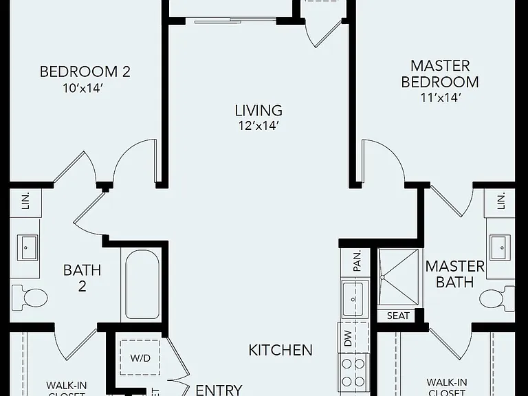 B1b | 2 bed 2 bath | 1092 sq ft B1b | 2 bed 2 bath | 1092 sq ft