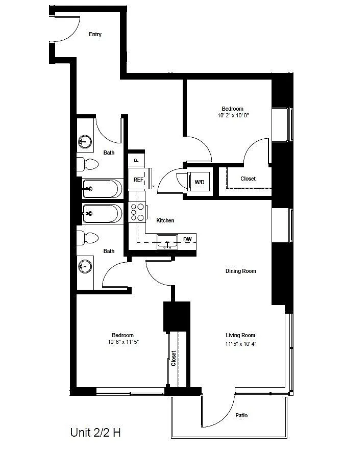 Floor plan 2X2 C