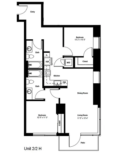 Floor plan 2X2 C