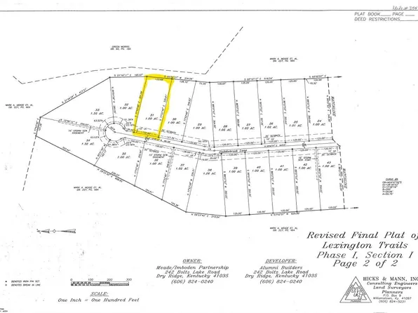 LOT 31 Saddlebrook Rd, Dry Ridge, KY 41035