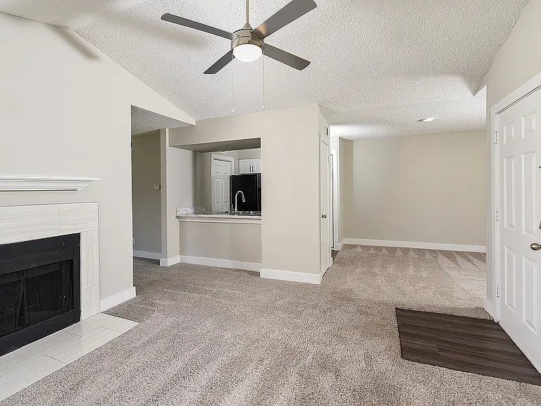 One Bedroom A3 - Kitchen Open to Living and Dining Area