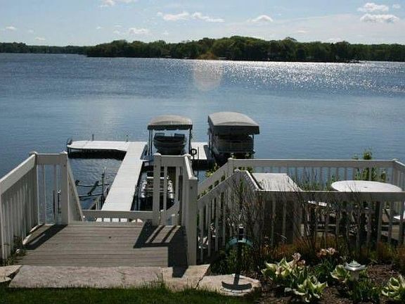 View of dock, lake