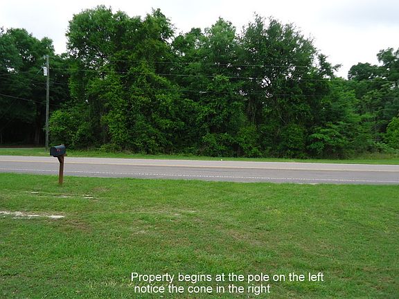 A detention pond at corner