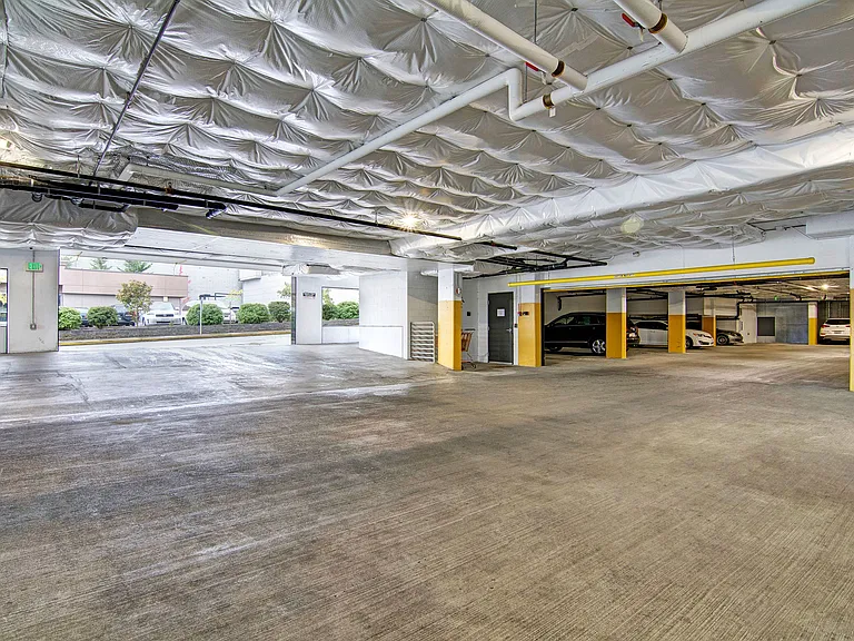An underground garage for resident use