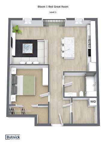 Floor plan Great Room One-Bedroom