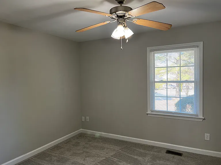 Bedroom with new carpet!