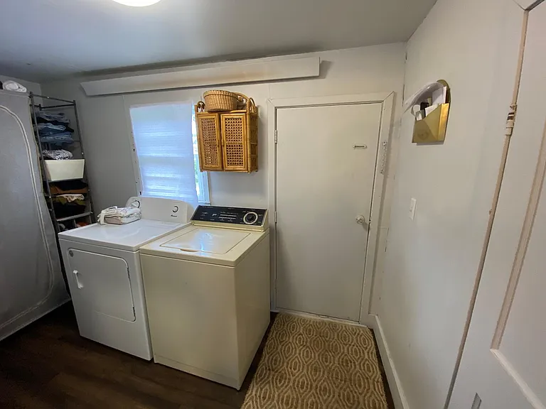 back door/utility room/bathroom to the right