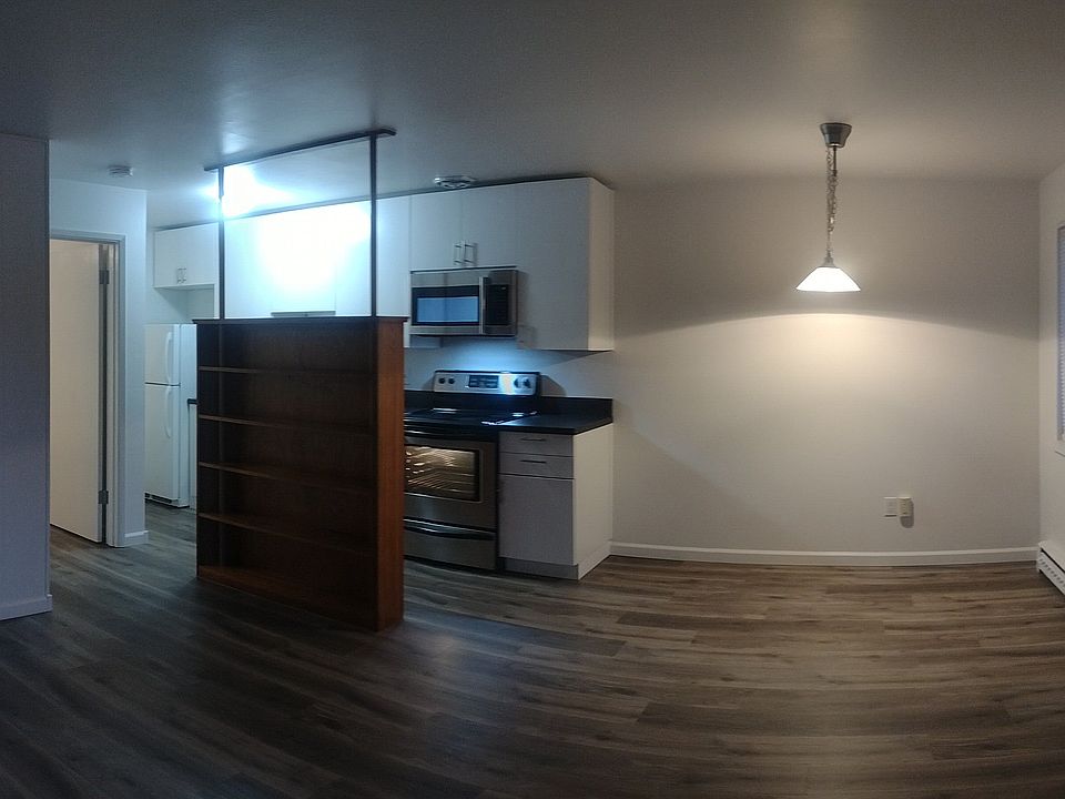 view of kitchen & dining area from living room