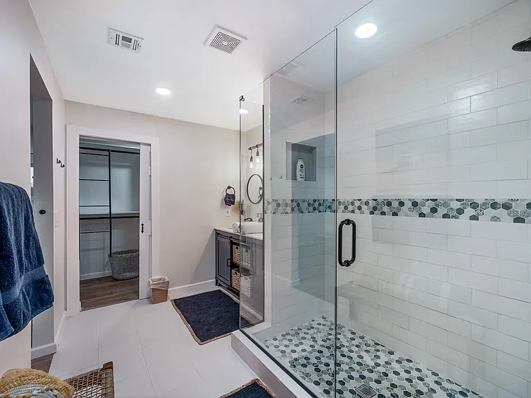 Bedroom 3 ensuite with large walk-in shower