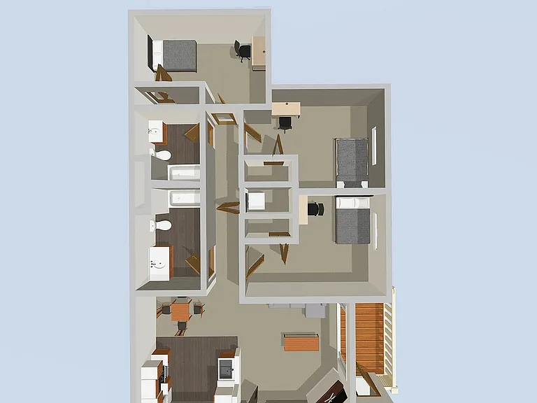 3 Bedroom Floorplan w/ Washer & Dryer 3 Bedroom Floorplan w/ Washer & Dryer