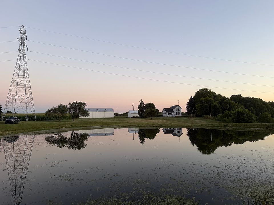 Farmstead view from behind the pond