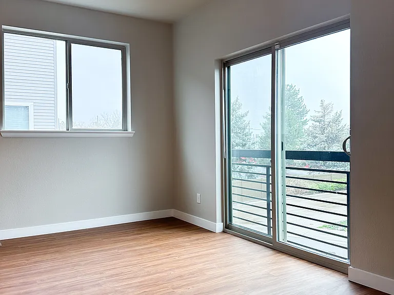 Dining room with Small Balcony facing Mountains