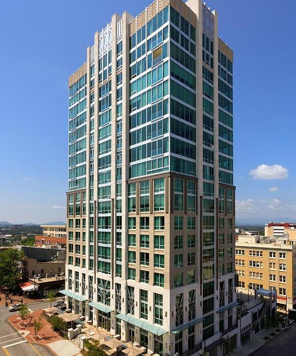 The Arras Hotel and Luxury Condo building in central downtown AVL.