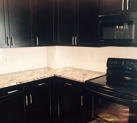 New Kitchen-high end cabinets & Granite/Subway tile
