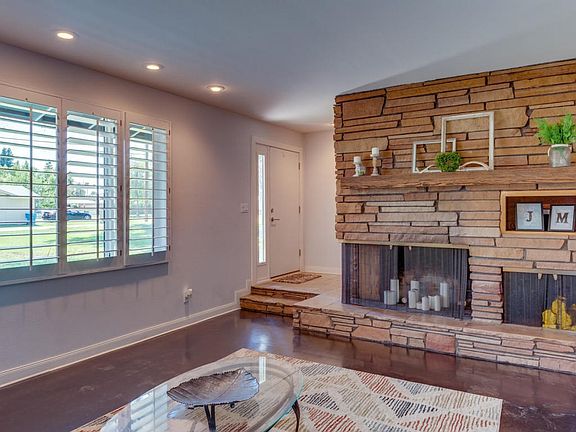 Front Entry--Living Room w/Fireplace
