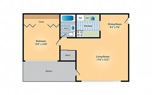 Floor plan 1X1