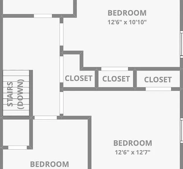 Upstairs floor plan