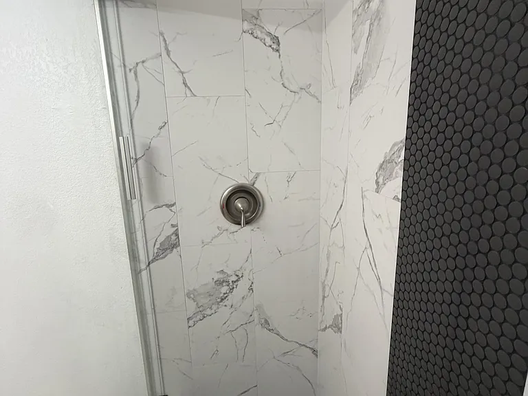 Primary bathroom shower.