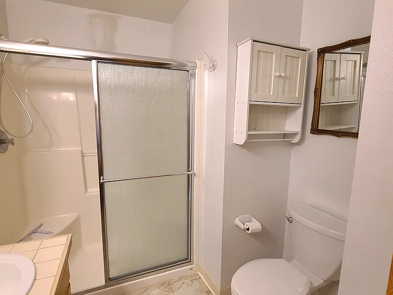 Primary bedroom, private bathroom