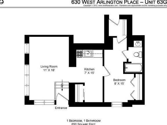 2nd image of 632 W Arlington Pl #G
