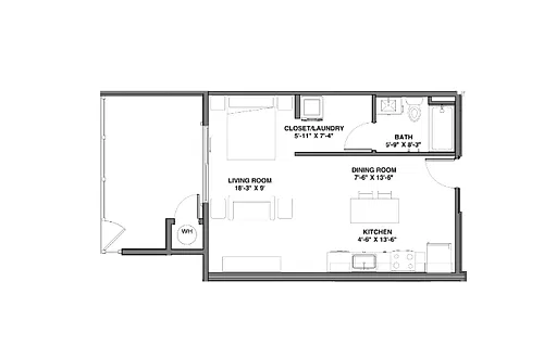 Floor plan Studio A1