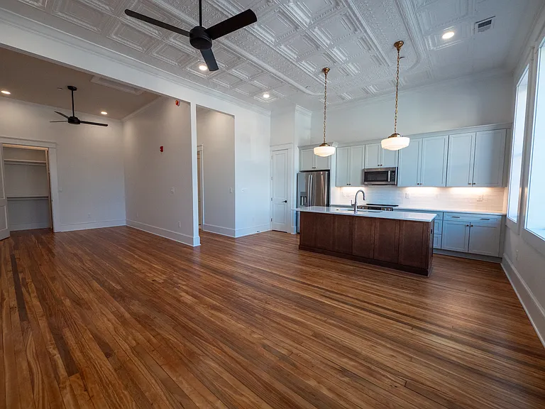 Kitchen into Living Room and Bedroom (without Screens)
