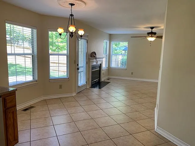 Breakfast nook looking into family room