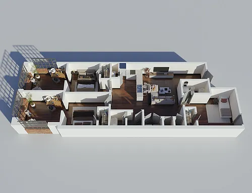 Floor plan Premier Loft - 3 BDR, 2 BTH, 2 Bonus | ONE LEFT
