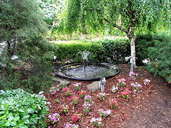 Water fountain in the garden