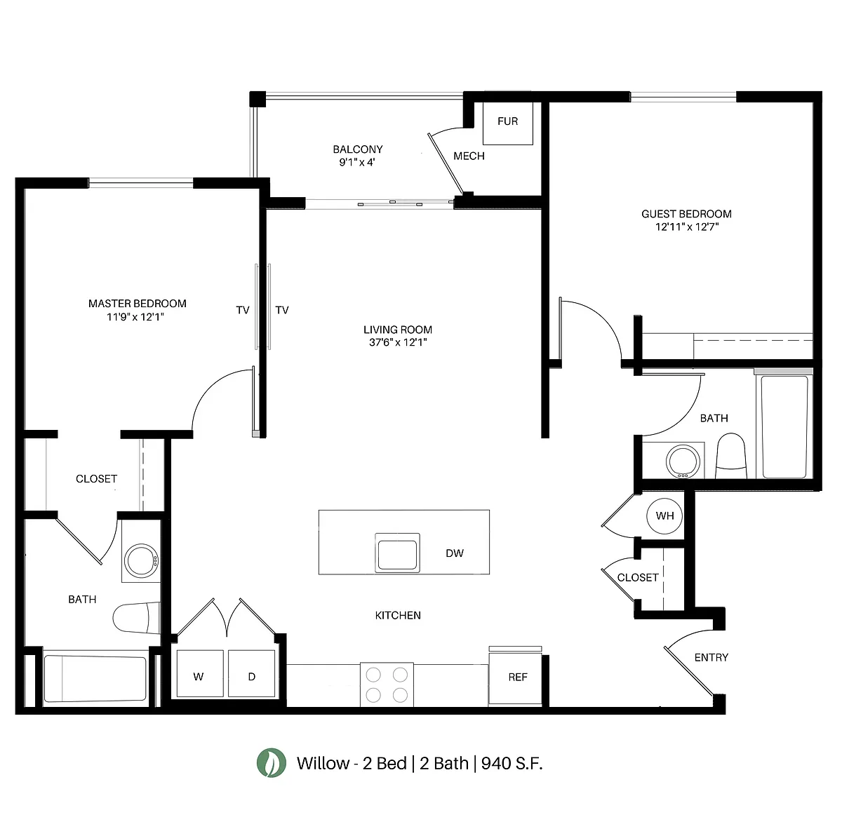 Floor plan Willow